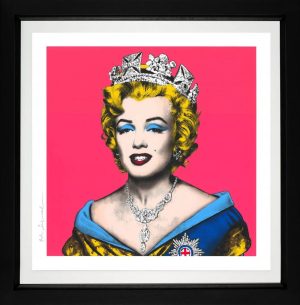 Queen Marilyn by Mr Brainwash in a black frame