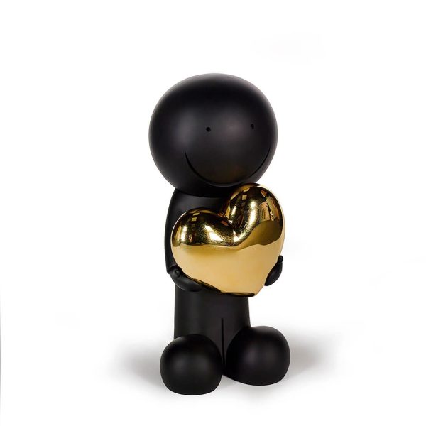 One Love sculpture in Black and gold by Doug Hyde