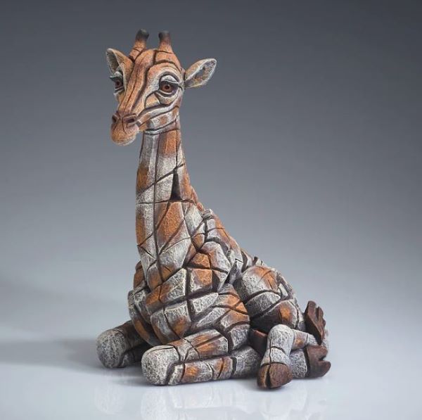 Sculpture of a giraffe calf