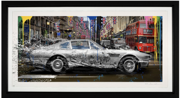 Chase your dreams by Mr Brainwash in a black frame