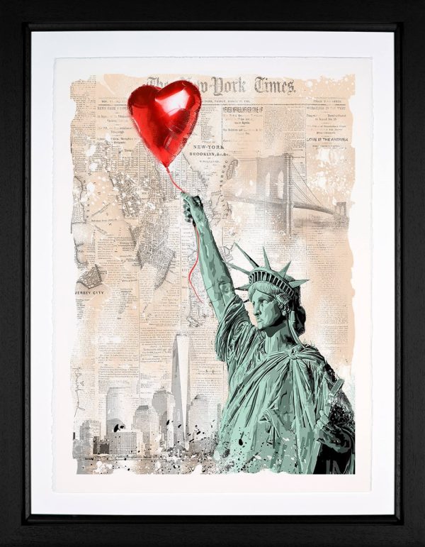 Heart and Soul by Mr Brainwash in a black frame