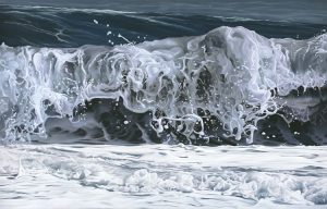 Michelle Lucking, Hear Me Roar, limited edition, waves crashing onto beach