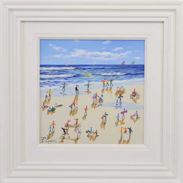Paola Cassais beach and sea original painting