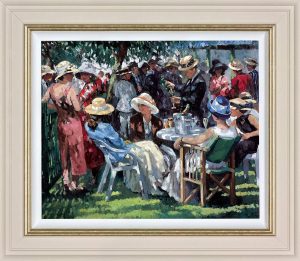 Sherree Valentine Daines An Elegant Gathering limited edition. Social gathering in summer