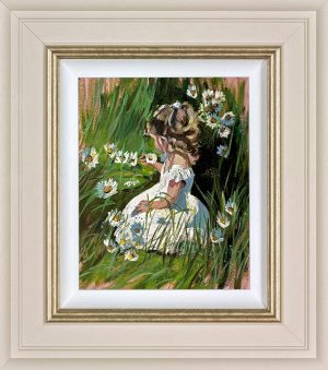 Sherree Valentine Daines Daisy Delight limited edition. Small girl in a Daisy meadow