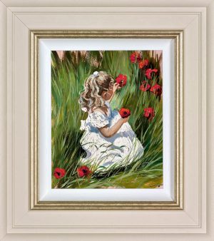 Sherree Valentine Daines Poppy Daydream limited edition. Small girl in a poppy field