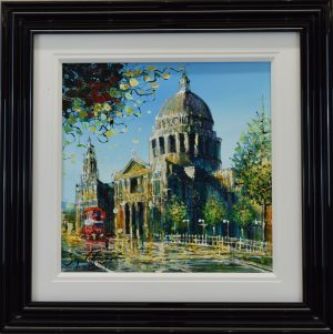 Reflections of St. Paul's Cathedral. Original cityscape by Simon Wright