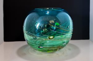 Richard Glass Cane Bowl
