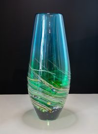 Richard Glass Cane Vase