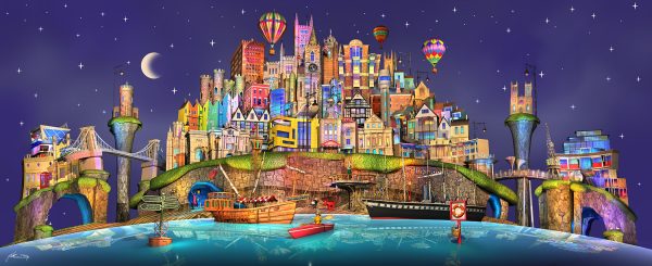 Keith Drury Bristol Island cityscape