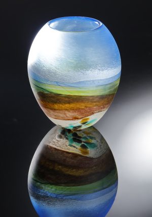 Richard Glass Moorland Landscape Vase