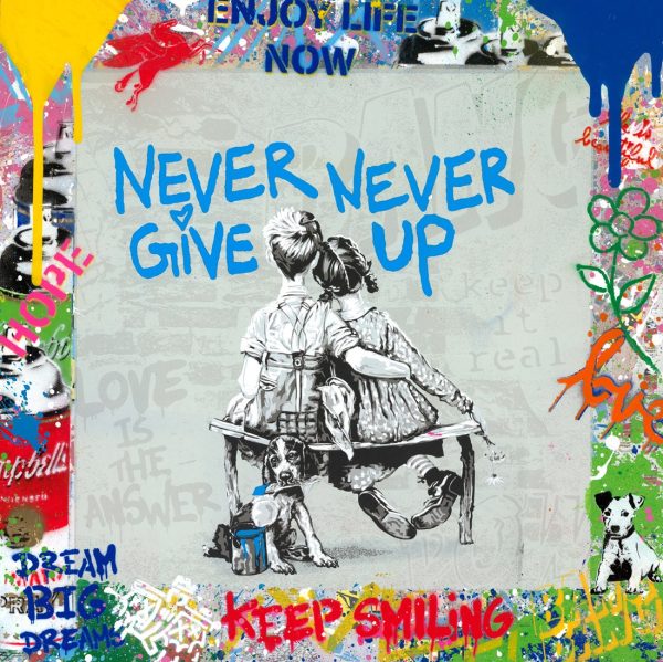 Mr Brainwash Work Well Together original on black frame 9388070