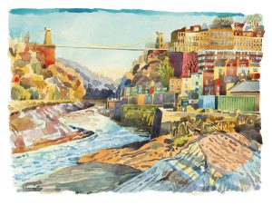 Summer Morning Avon Gorge Bristol. Limited edition by Abigail McDougall. Mounted print