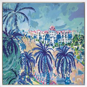 Limited edition hand embellished print of Negresco in Nice