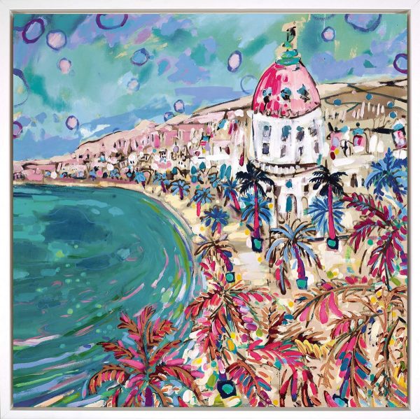 Limited edition hand embellished print of Negresco in Nice