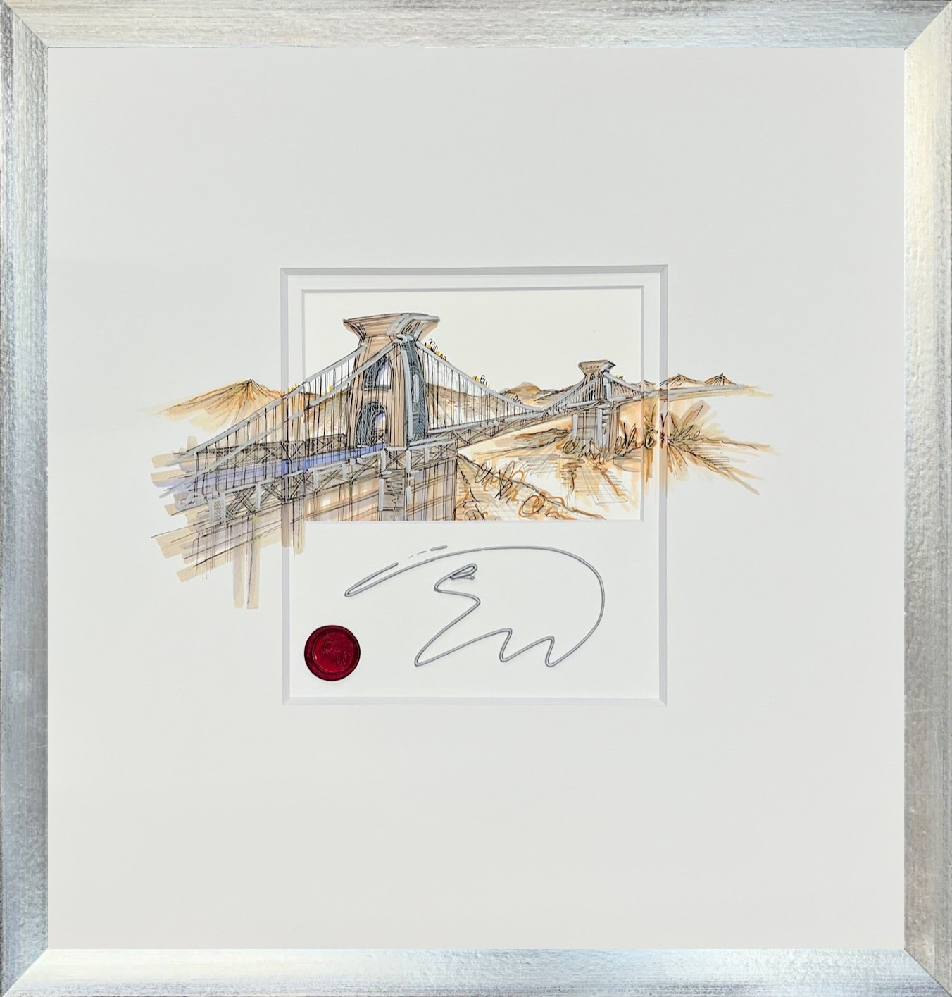 Edward Waite Our Bridge Study EWR1558_F Edward Waite Our Bridge Clifton Suspension Bridge original study