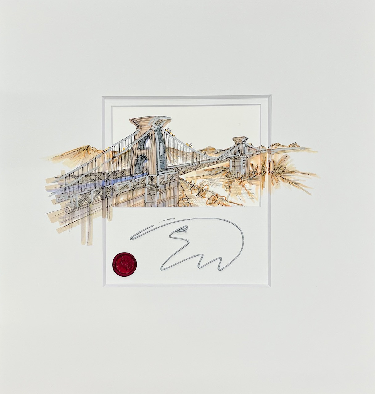 Edward Waite Our Bridge Clifton Suspension Bridge original study