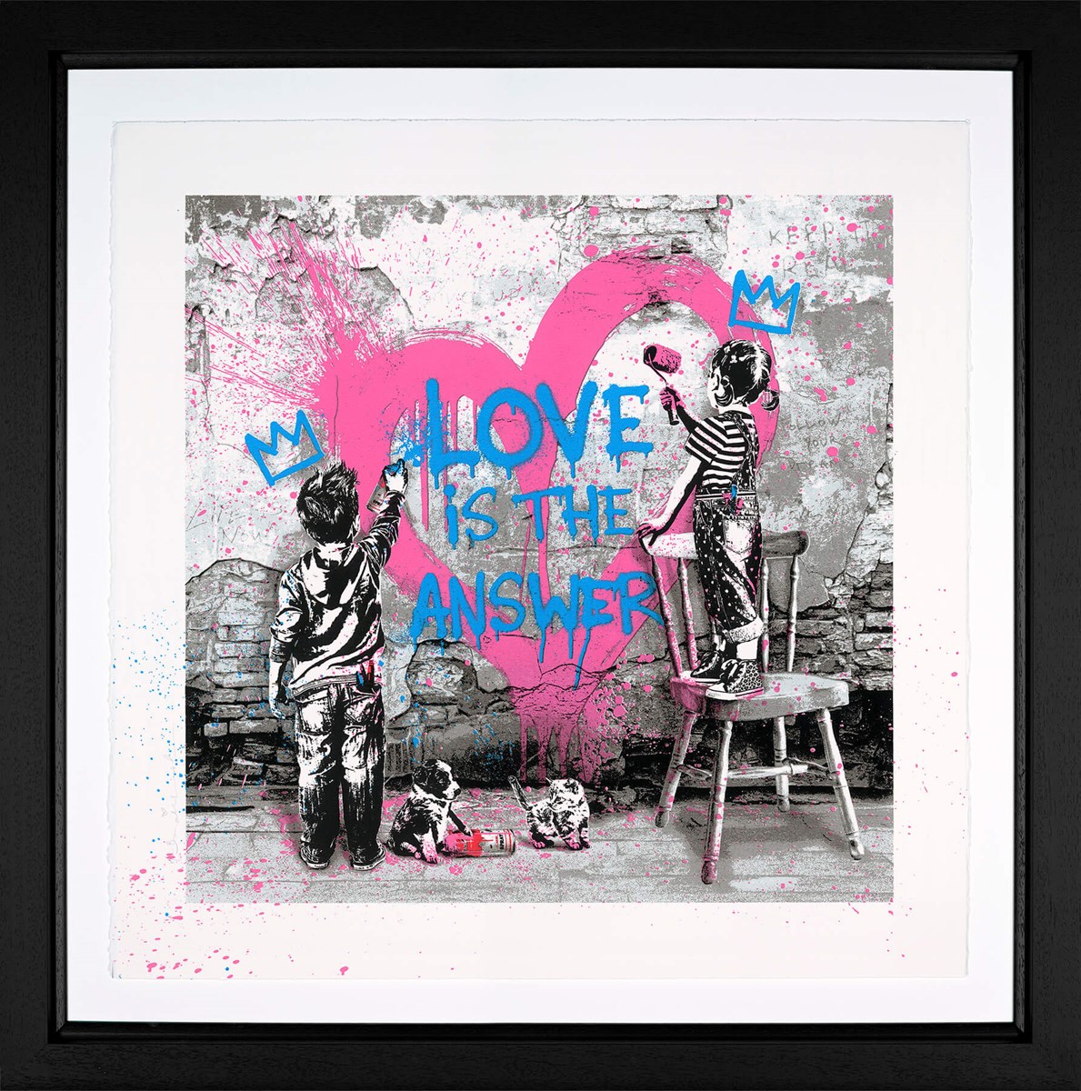 Mr Brainwash Made With Love framed Mr Brainwash Made With Love framed