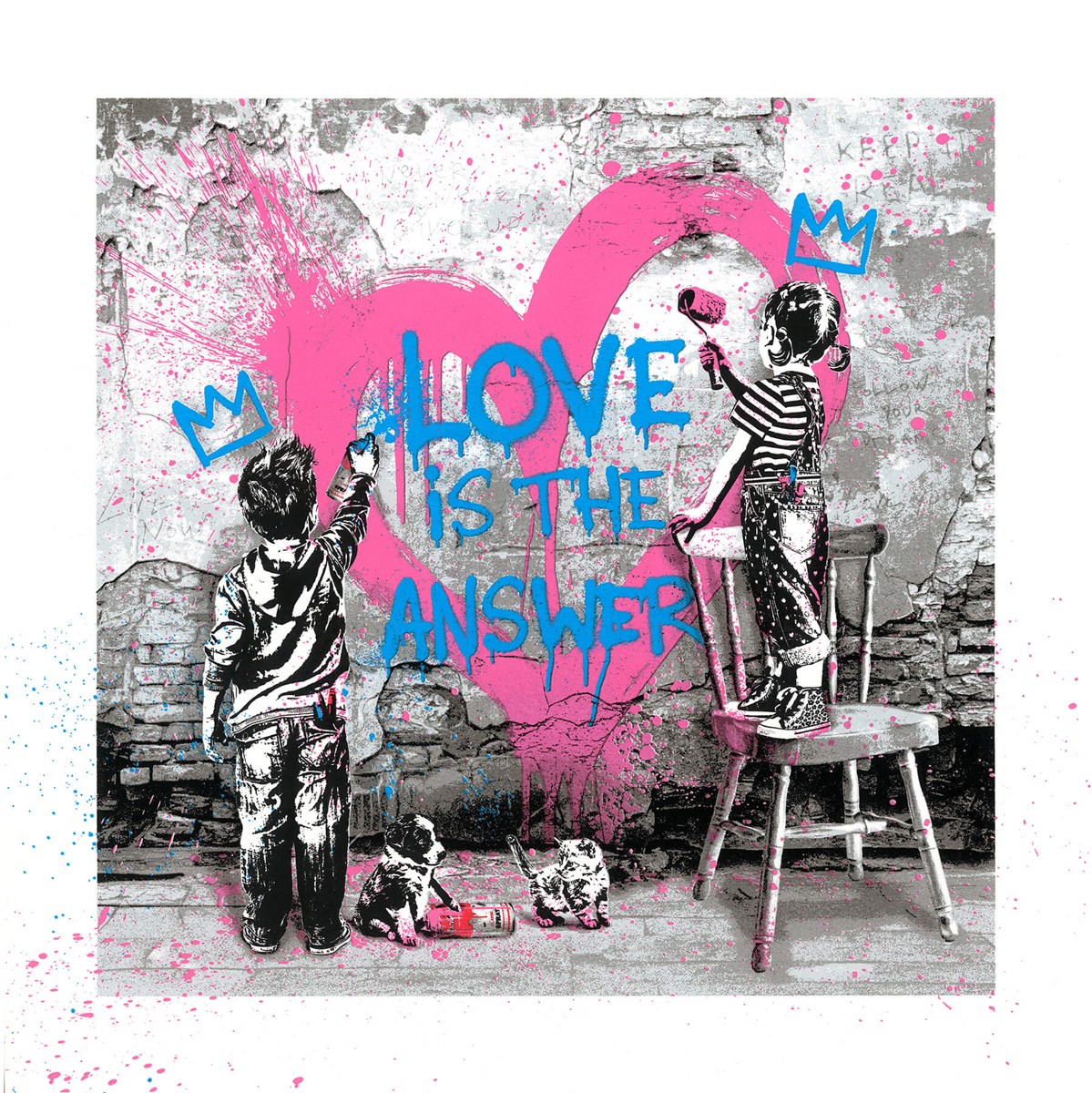 Mr Brainwash Made With Love unframed