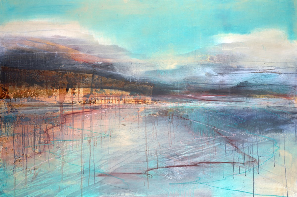 Ian H Watkins Edges of Ayr 9106550 unframed Ian H Watkins Edges of Ayr. original seascape landscape on box canvas