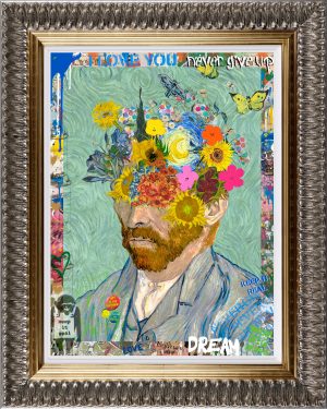 Mr Brainwash original -Where Ideas Flower homage to Van Gogh
