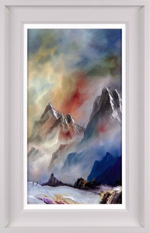 Philip Gray Above the Horizon II - mountain scene with pink skies