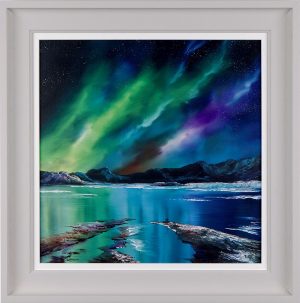 Aurora Skies by Philip Gray in grey wood frame