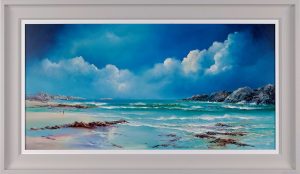 Philip Gray Beyond the Shore sescape in pale grey wood frame