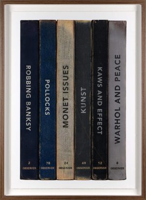 The Connor Brothers Robbing Banksy. Vintage book titles with satirical reference to well known artists