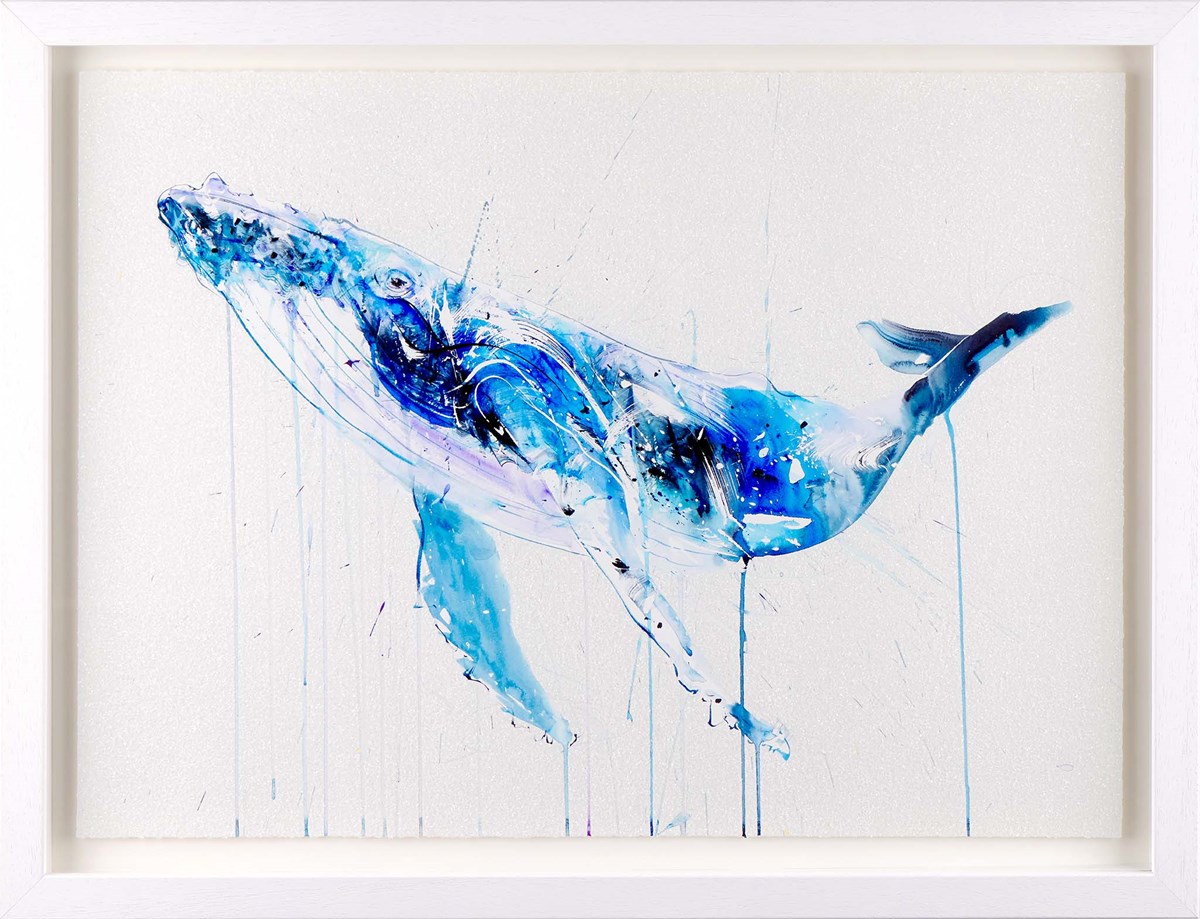 Dave White Humpback Whale ZWT143 framed Dave White Humpback Whale with diamond dust