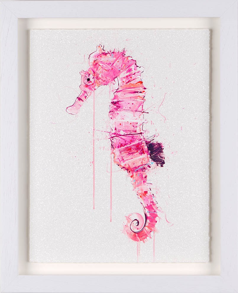 Dave White Looking for Love II ZWTD140 framed Seahorse looking left. Finished with diamond dust