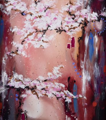 Danielle O'Connor Akiyama Blossom Moon unframed ZAYK131