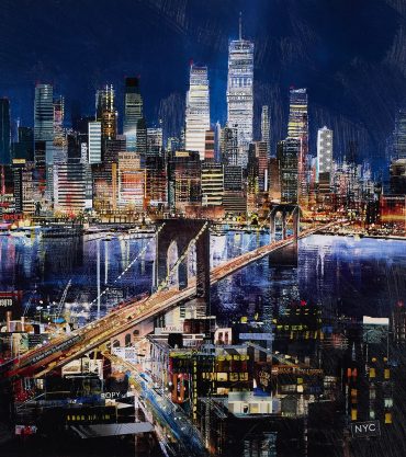 Tom Butler After Hours - New York City at Night. Brooklyn Bridge